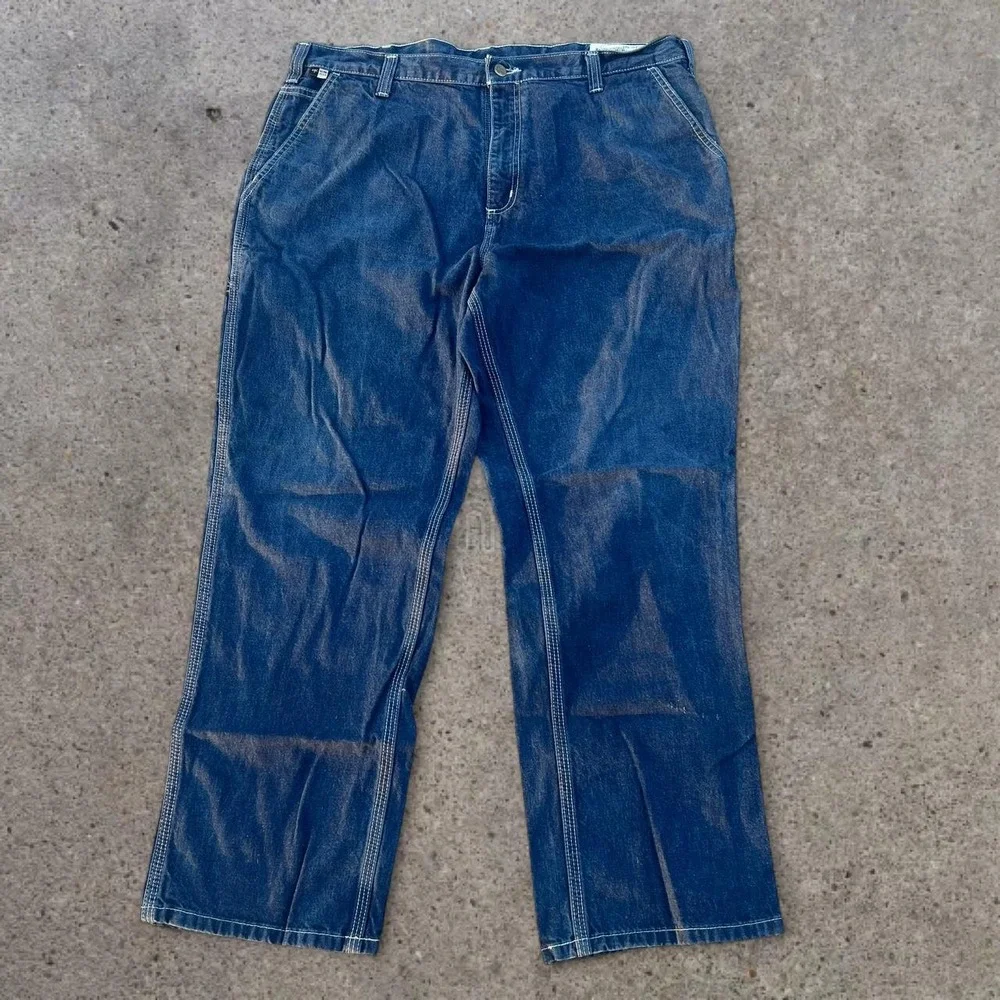 Men's Carhartt FR Work Jeans Blue Denim ARC 2 NFPA 2112 Flame Resistant 40x30